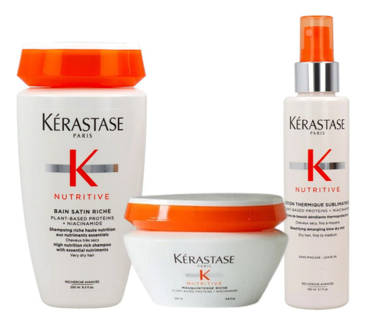 Nutritive Riche Kit Bain Satin + Máscara + Lotion Thermique